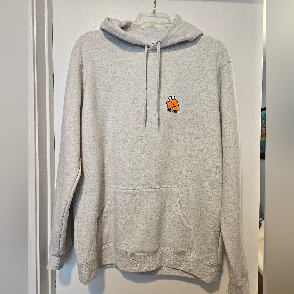 Gray Cotton Blend Sweatshirt Hoodie